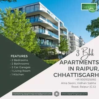 3 BHK Apartments in Raipur, Chhattisgarh 353