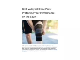 Best Volleyball Knee Pads_ Protecting Your Performance on the Court_00001