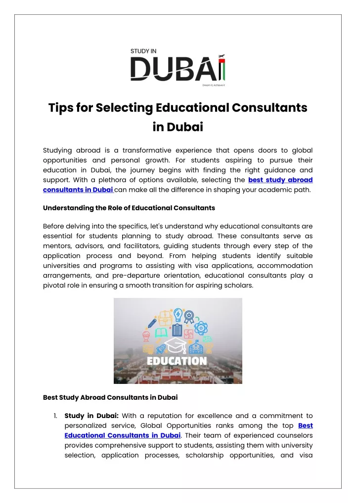 tips for selecting educational consultants