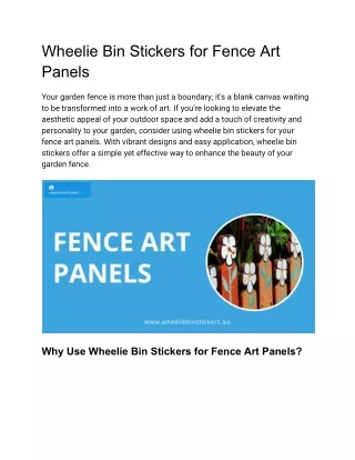 fence art panels
