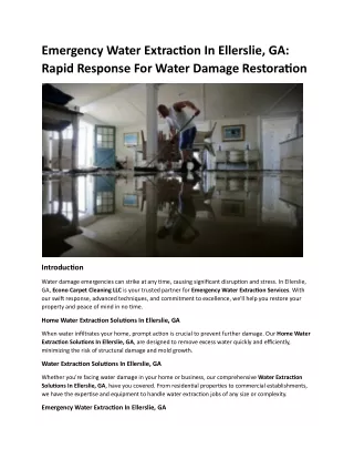 Emergency Water Extraction In Ellerslie, GA Rapid Response For Water Damage Restoration