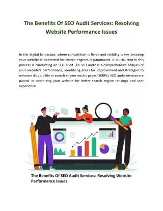 The Benefits Of SEO Audit Services: Resolving Website Performance Issues