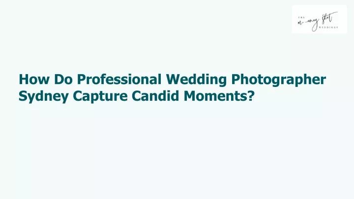 how do professional wedding photographer sydney