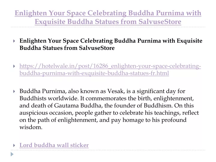 enlighten your space celebrating buddha purnima with exquisite buddha statues from salvusestore