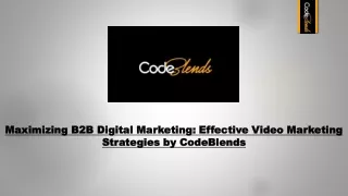 Effective Video Marketing Strategies by CodeBlends (1)