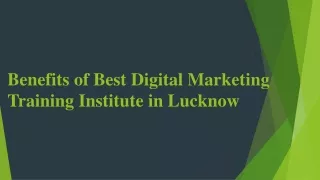 Benefits of Best Digital Marketing Training Institute in Lucknow