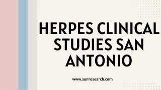 Herpes Clinical Studies San Antonio