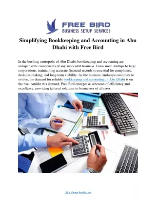 Simplifying Bookkeeping and Accounting in Abu  Dhabi with Free Bird