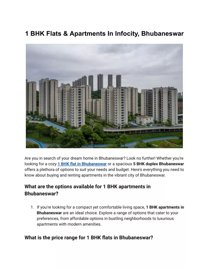 1 bhk flats apartments in infocity bhubaneswar