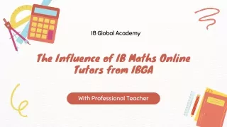 The Influence of IB Maths Online Tutors from IBGA