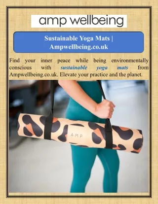 Sustainable Yoga Mats Ampwellbeing.co.uk