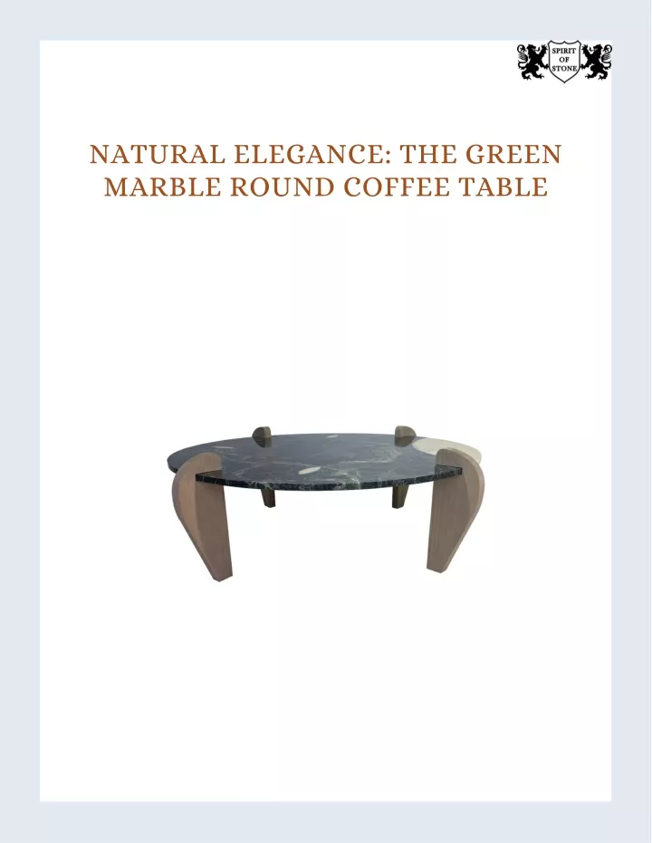 natural elegance the green marble round coffee