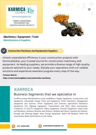 Construction Machinery And Equipments Suppliers