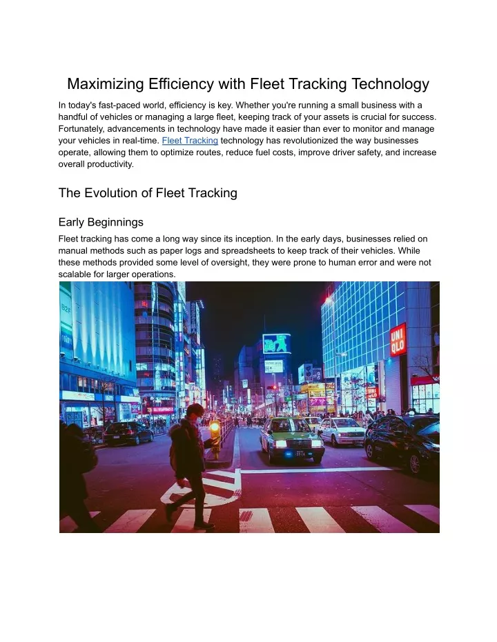 maximizing efficiency with fleet tracking