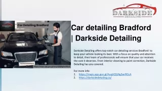 car detailing bradford darkside detailing