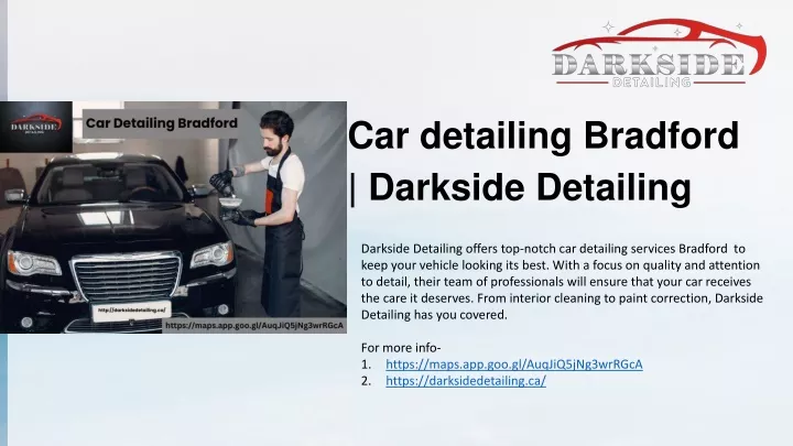 car detailing bradford darkside detailing