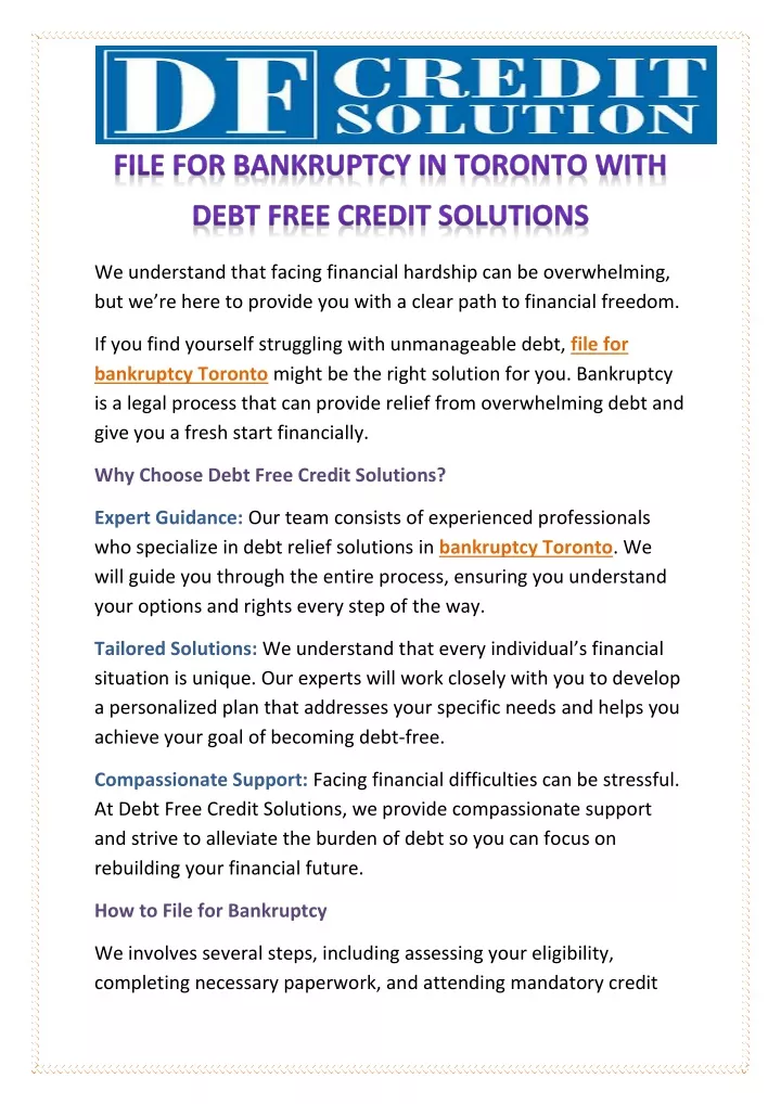 we understand that facing financial hardship