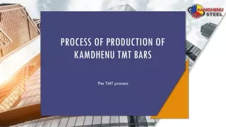 Process of Production of Kamdhenu TMT BARS