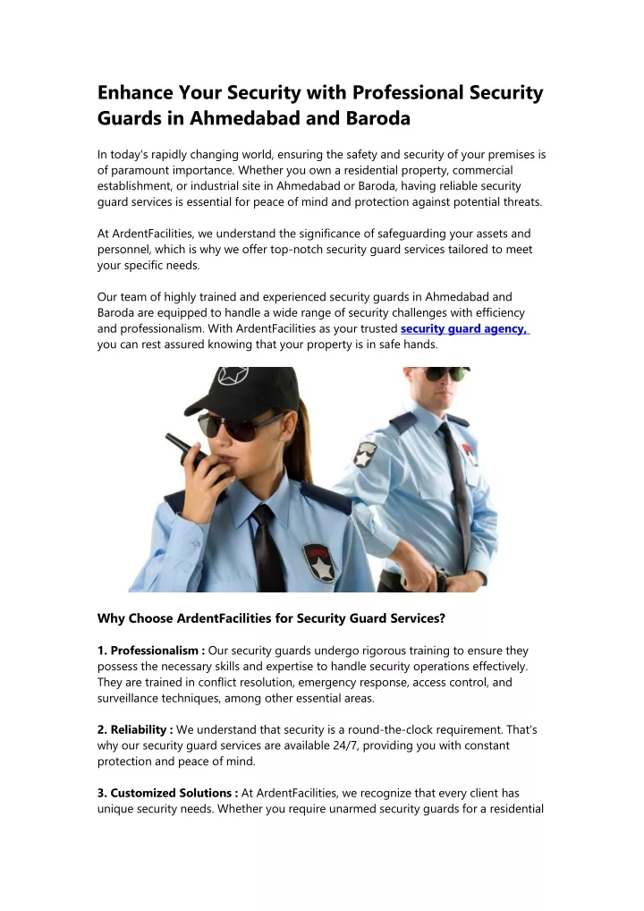 enhance your security with professional security