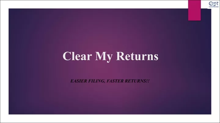 clear my returns