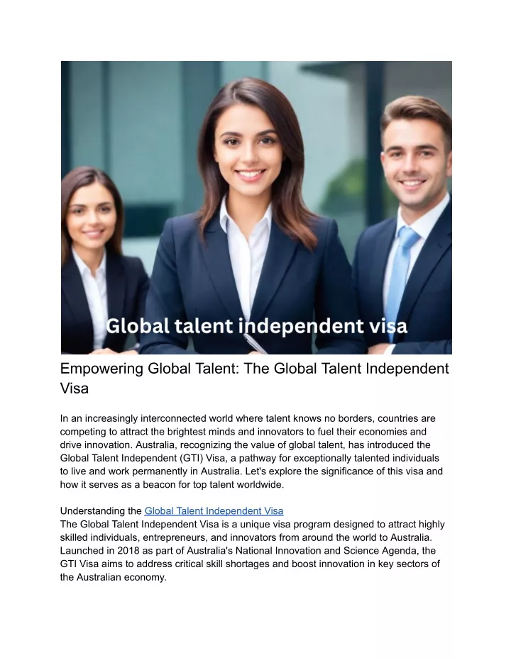 empowering global talent the global talent