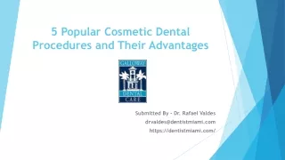 5 Popular Cosmetic Dental Procedures and Their Advantages