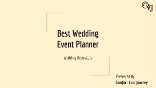 Best Wedding Event Planner - Wedding Decorators near Me