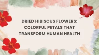 Dried Hibiscus Flowers: Colorful petals that transform human health