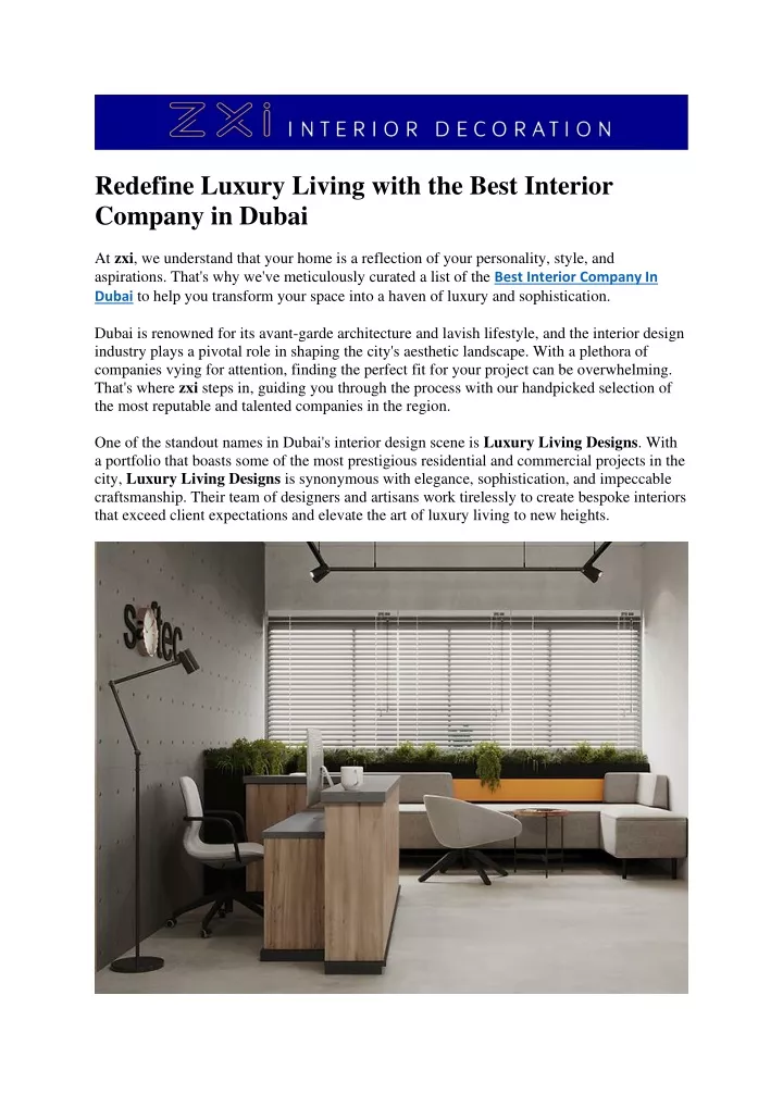 redefine luxury living with the best interior