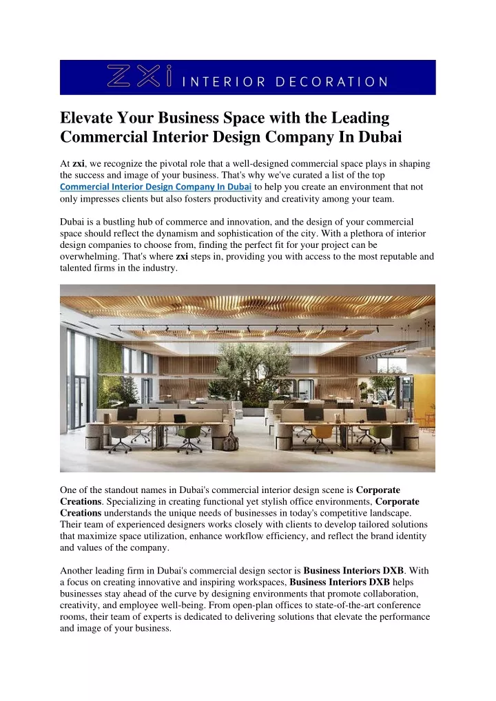 elevate your business space with the leading