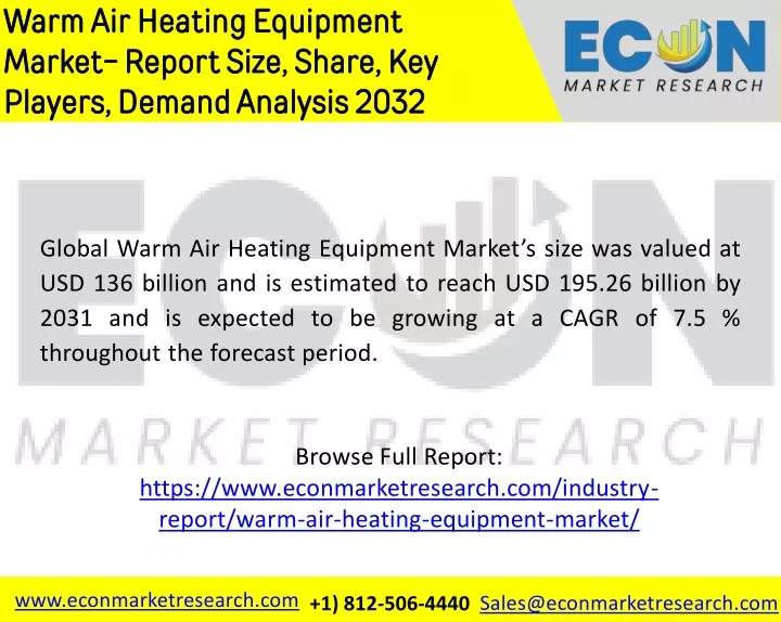 warm air heating equipment market report size