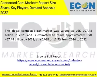 Connected Cars Market