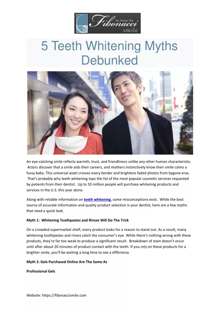 5 teeth whitening myths debunked