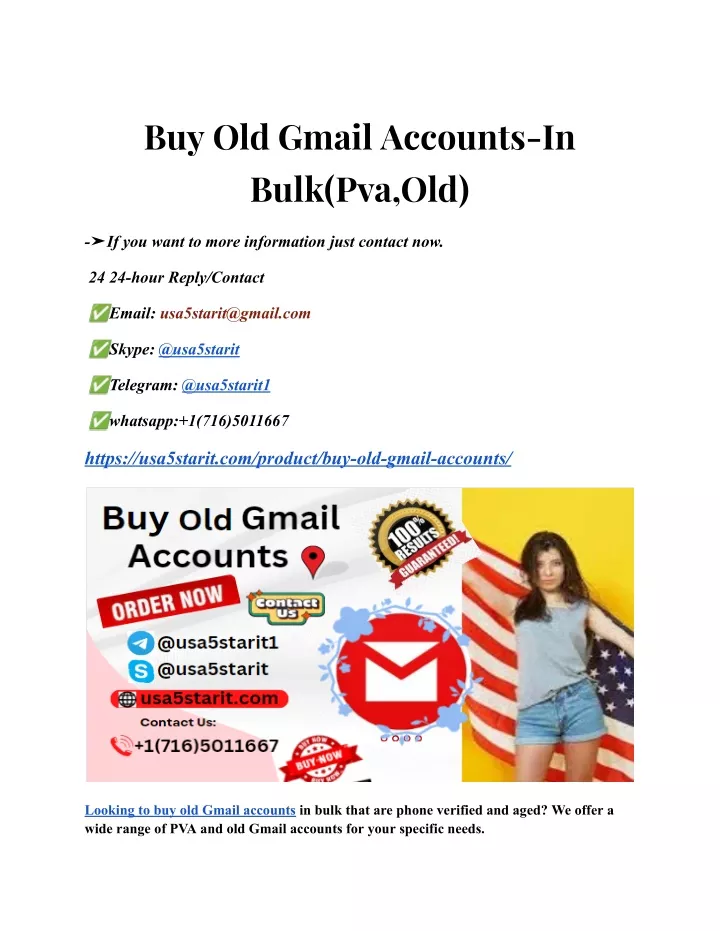buy old gmail accounts in bulk pva old