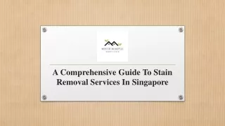 A Comprehensive Guide To Stain Removal Services In Singapore
