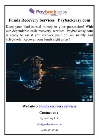 Funds Recovery Services  Paybackeasy.com