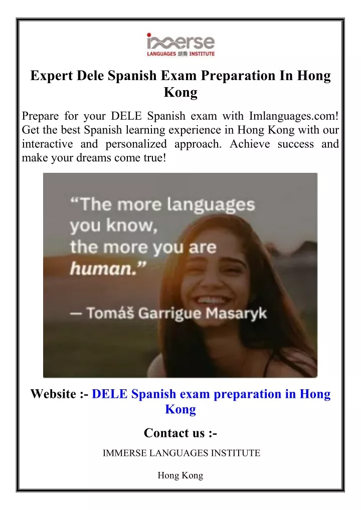 expert dele spanish exam preparation in hong kong