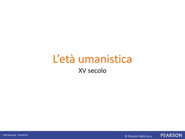 l et umanistica xv secolo