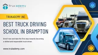 Trukademy Winter Driving Course Brampton