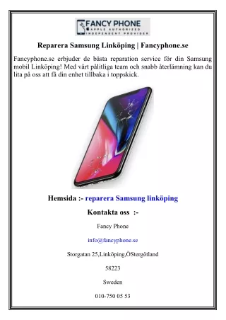 Reparera Samsung Linköping    Fancyphone.se