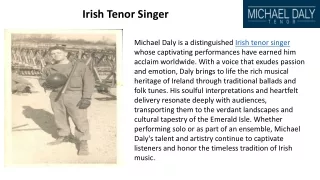 Irish Tenor Singer