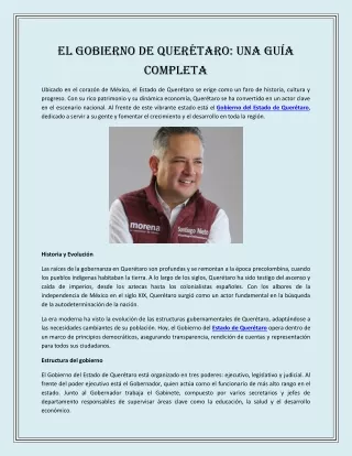 el gobierno de quer taro una gu a completa