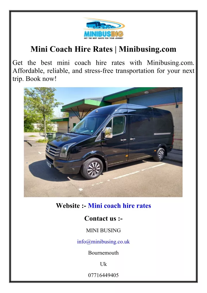 mini coach hire rates minibusing com