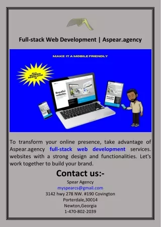 Full-stack Web Development  Aspear.agency