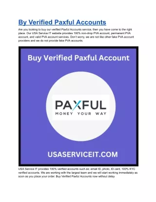Top 5 Sites to Buy Verified Paxful Accounts in 2024