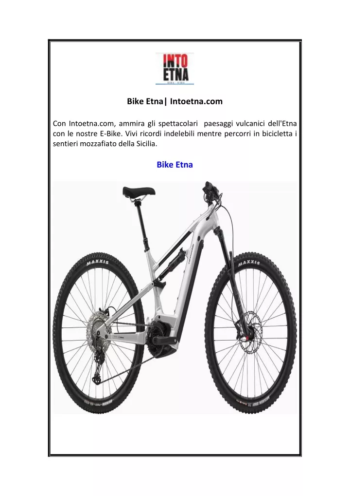 bike etna intoetna com