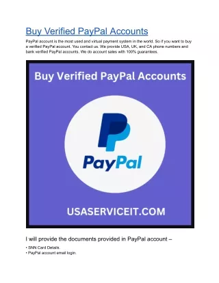 Top 3 Sites to Buy Verified PayPal Accounts in This Year