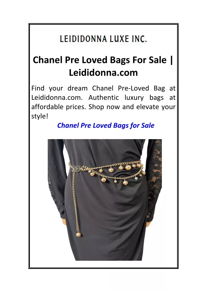 chanel pre loved bags for sale leididonna com