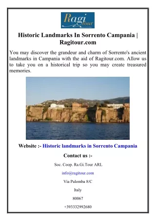 historic landmarks in sorrento campania ragitour