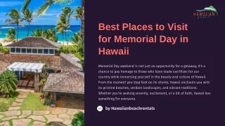 Best Places to Visit for Memorial Day in Hawaii